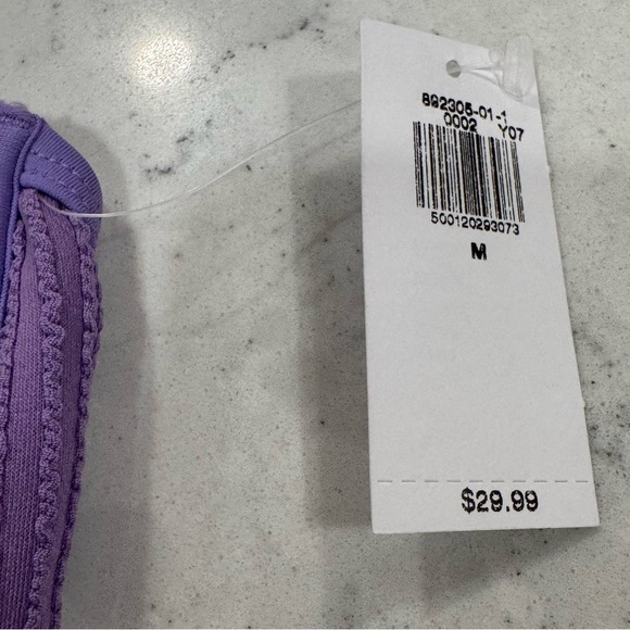 NWT Old Navy Ribbed Textured Lavender Bikini Top Underwire Adjustable Straps - Picture 5 of 11